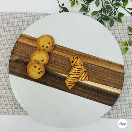 قاعدة كيك متحركة رخام ابيض